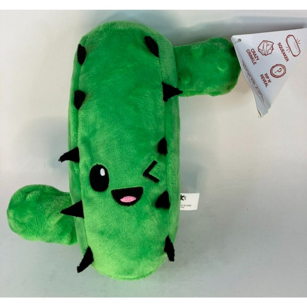 BarkBox Garcia the Cactus plush chewy dog toy for medium – large dogs